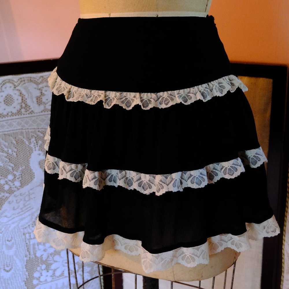 Victorian Lace Mini Skirt